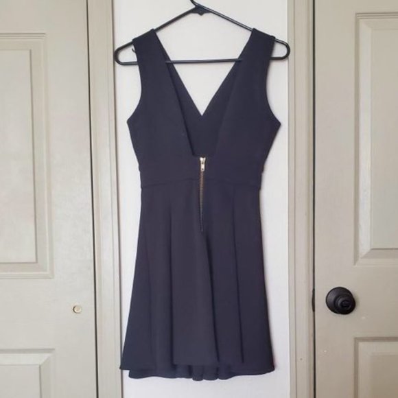 Haute Monde Black Fit and Flare Mini Dress - Picture 2 of 6